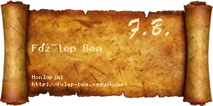 Fülep Bea névjegykártya